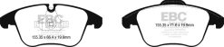Alternative view of EBC 2016+ Jaguar XE 2.0L TD (180) Yellowstuff Front Brake Pads