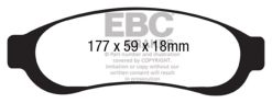 Alternative view of EBC 05-07 Ford F350 (inc Super Duty) 5.4 DRW 2WD Yellowstuff Rear Brake Pads