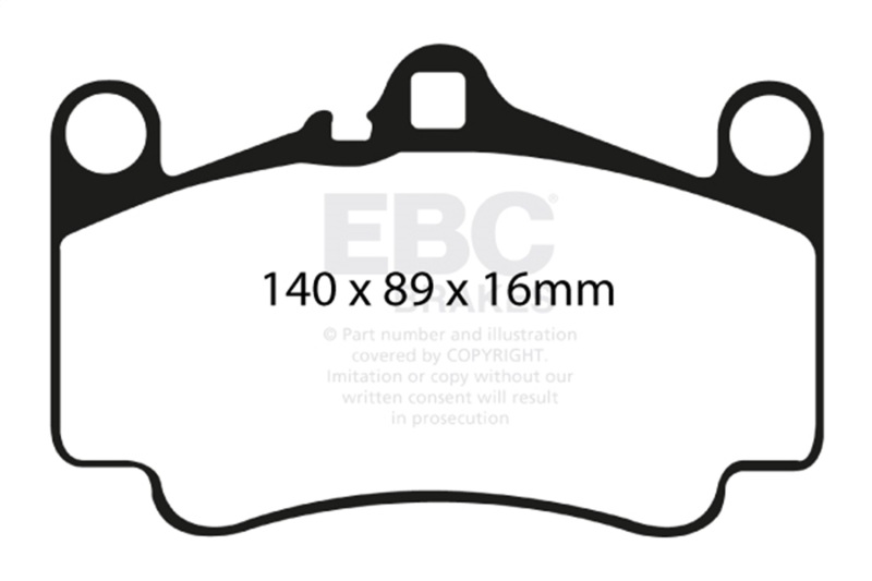 EBC 03-05 Porsche 911 (996) (Cast Iron Rotor only) 3.6 Carrera 4S Bluestuff Front Brake Pads - Image 2