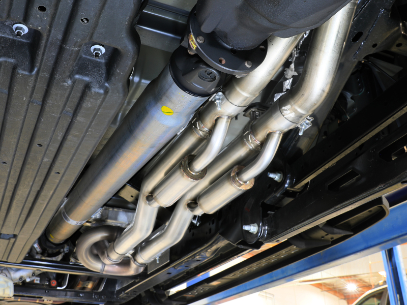 aFe 21-24 Ford F-150 Vulcan Series 3 IN to 3-1/2 IN Stainless Steel Cat-Back Exhaust System - Black - Image 7