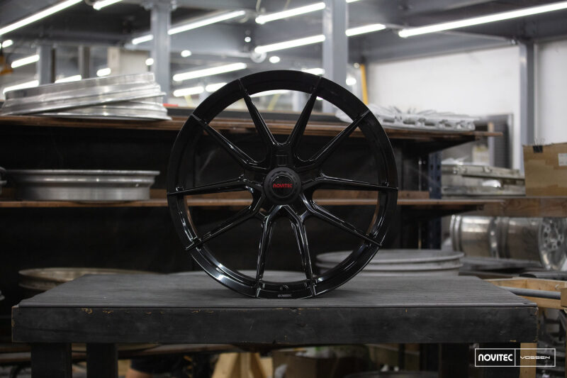 Vossen x Novitec NF10 22x11.5in - 5x114.3 BP - ET29 - Gloss Black Ferrari 296 Rear Wheel