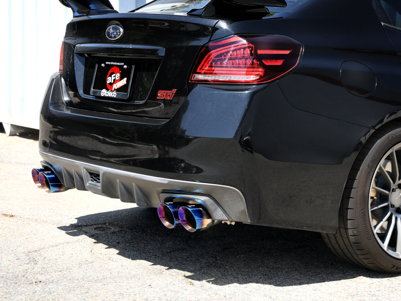 aFe Subaru WRX/STi 15-21 H4-2.0/2.5L Takeda 3in to 2-1/2in Stnlss Cat-Back Exhaust w/ Blue Flame Tip - Image 4