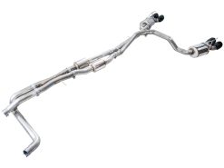 AWE Tuning 2021+ Cadillac Escalade 6.2L 0FG Dual Exit Exhaust System w/ 5in Diamond Blk Tips - Image 12