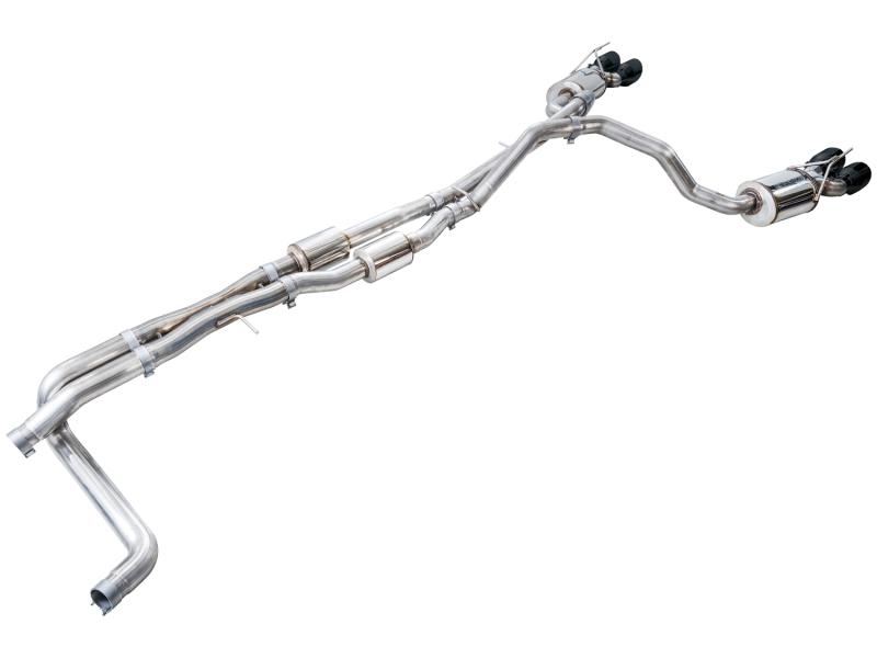 AWE Tuning 2021+ Cadillac Escalade 6.2L 0FG Dual Exit Exhaust System w/ 5in Diamond Blk Tips - Image 12
