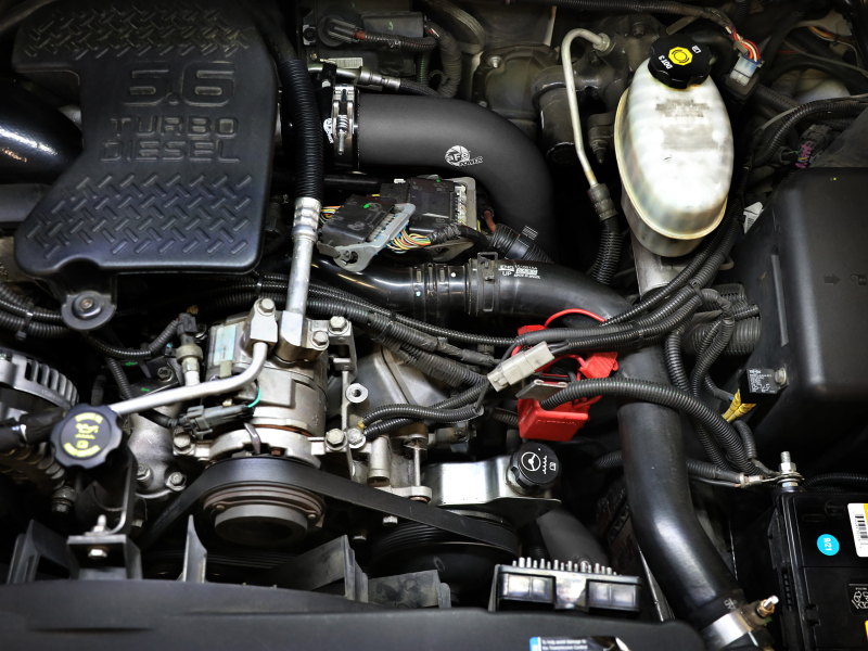 aFe 06-10 GM Diesel Trucks V8 6.6L BladeRunner Aluminum Hot & Cold Charge Pipe Kit - Black - Image 6