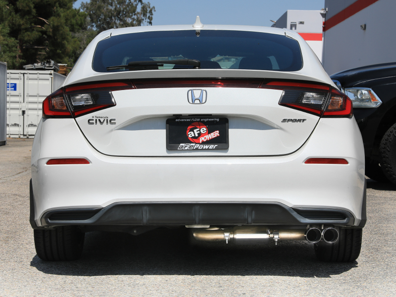 aFe POWER Takeda 2.5in 304 SS Cat-Back Exhaust w/ Black Tips 22-25 Honda Civic L4-2.0L - Image 5