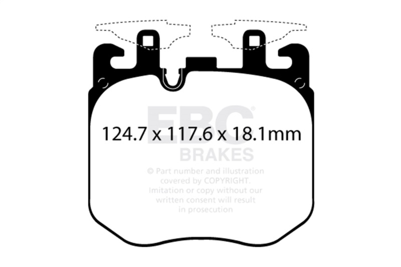 EBC Racing 2021+ BMW 430 Coupe w/M Sport Brakes (G20/G22) RP-X Race Front Brake Pads