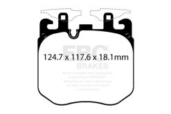 Alternative view of EBC 2017+ BMW (Alpina) B7 xDrive 4.4L Twin Turbo Yellowstuff Front Brake Pads