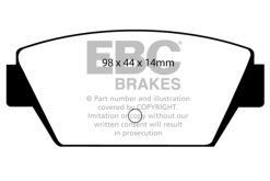 Alternative view of EBC 93-94 Eagle Talon 1.8 Yellowstuff Rear Brake Pads