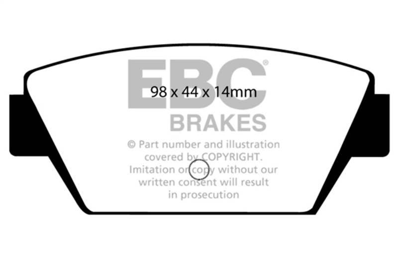 EBC 93-94 Eagle Talon 1.8 Yellowstuff Rear Brake Pads - Image 2