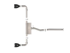 Alternative view of aFe 22-25 Lexus NX250 2.5L SS-304 Cat-Back Exhaust w/ Black Tips