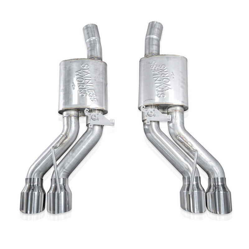 Stainless Works 22-25 Cadillac CT5-V Blackwing Axle Back Exhaust - Polished Tips - Image 2