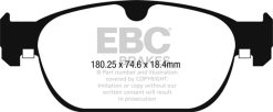 Alternative view of EBC 16-17 Volvo XC90 Yellowstuff Front Brake Pads