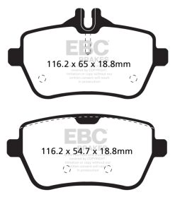Alternative view of EBC 14+ Mercedes-Benz S550 4.7 Twin Turbo Yellowstuff Rear Brake Pads