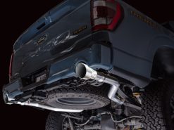 AWE Tuning 2021+ Ford F150 Tremor w/ Bumper Cutouts 0FG Resonated Cat-Back w/ Chrome Silver Tips - Image 18