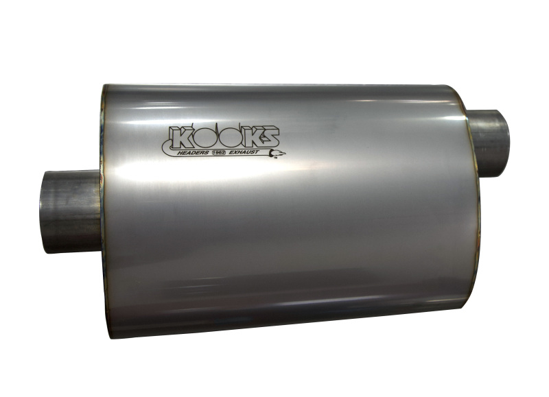 Kooks 2.5in. Oval Center/Offset Muffler 12in. Long Body Stainless Steel - Image 3