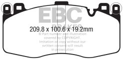 EBC 15-19 BMW X5M 4.4TT (F85) Redstuff Front Brake Pads