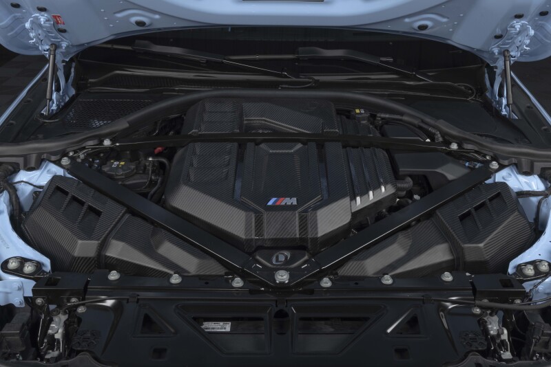 Dinan 21-27 BMW M2/M3/M4 (G80/G82/G87) Matte Carbon Fiber Engine Cover w/Gloss Accents - Image 10