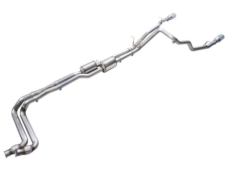 AWE Tuning 2025+ RAM 1500 3.0TT Rebel 0FG Cat-Back Exhaust w/ Chrome Silver Tips - Image 8