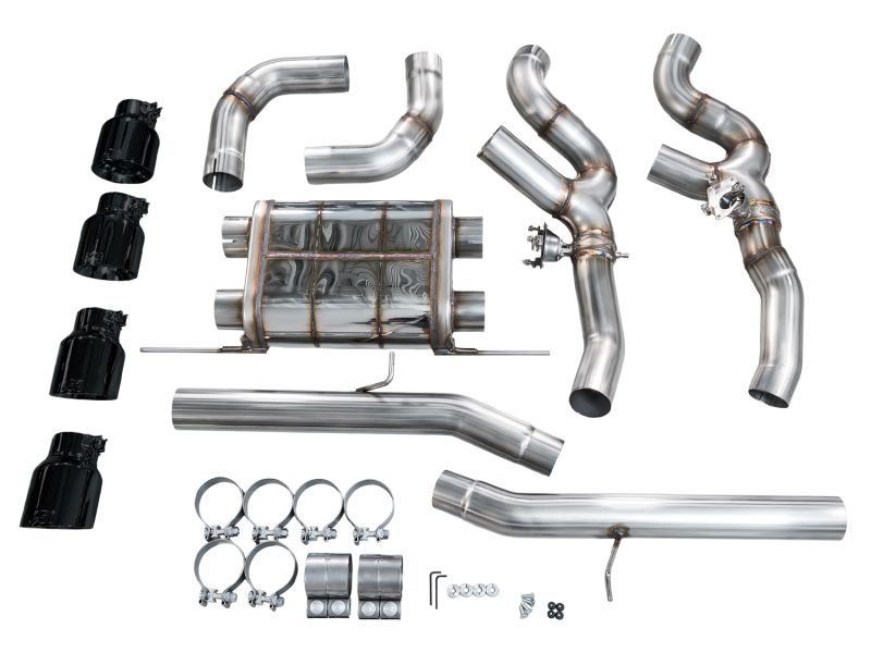 AWE Tuning 20-25 BMW X3 M/M Comp (F97) AWD SwitchPath Axle-Back Exhaust - Diamond Black Tips - Image 8