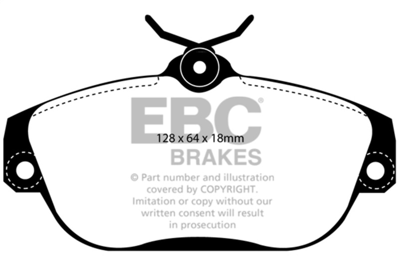 EBC 91-93 Volvo 740 2.3 (ABS) (Girling) Yellowstuff Front Brake Pads - Image 2