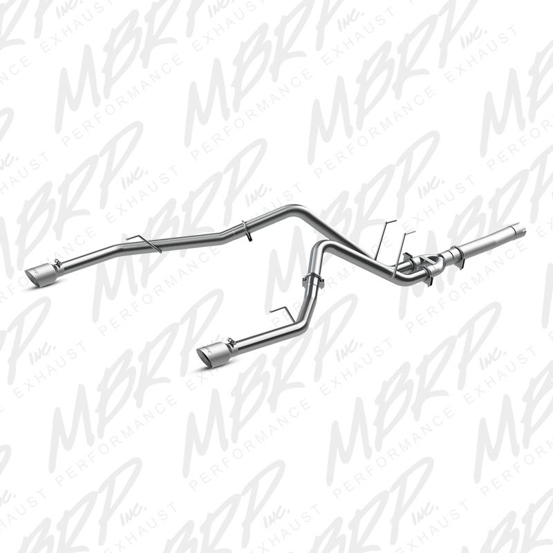 MBRP 2014 Dodge Ram 1500 3.0L EcoDiesel 2.5in Filter Back Exhaust Dual Split Rear Exit Alum - Image 3