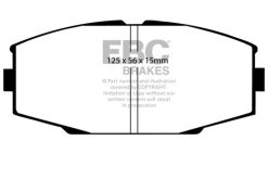 Alternative view of EBC 86-92 Toyota Supra 2.8 Yellowstuff Front Brake Pads