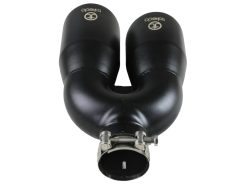 aFe Takeda 2.5in 304 Stainless Steel Clamp-on Exhaust Tip Driver Side 2.5in Inlet 4inDual-Black - Image 4