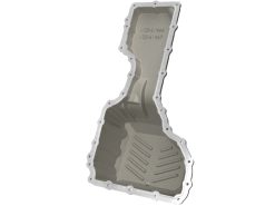 aFe GM Diesel Trucks 17-19 V8-6.6L L5P POWER Street Series Engine Oil Pan Raw w/ Machined Fins - Image 4