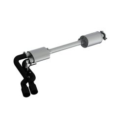 MBRP 15-20 Ford F150 Pre-Axle 4in OD Tips Dual Outlet 3in Black Coated Cat Back Exhaust - Image 3
