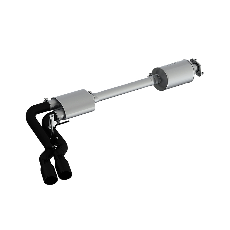 MBRP 15-20 Ford F150 Pre-Axle 4in OD Tips Dual Outlet 3in Black Coated Cat Back Exhaust - Image 3