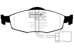 Alternative view of EBC 95-00 Ford Contour 2.0 Yellowstuff Front Brake Pads