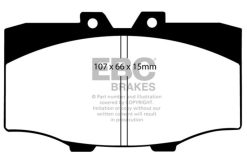 Alternative view of EBC 84-88 Toyota 4 Runner 2.4 Yellowstuff Front Brake Pads