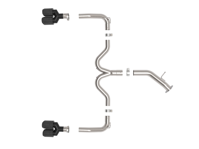 aFe 22-24 Kia Forte GT 1.6L 3in-2.5in 304 Stainless Steel Axle-Back Exhaust w/ Carbon Fiber Tips - Image 2