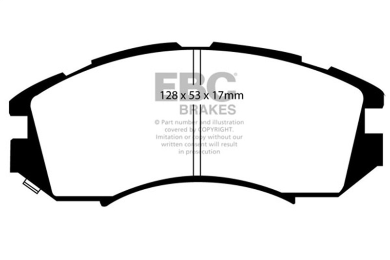 EBC 92-96 Subaru Impreza 1.8 (2WD) (13in Wheels) Yellowstuff Front Brake Pads - Image 2