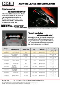 HKS Performance Damper for 2022+ Tundra - Image 3