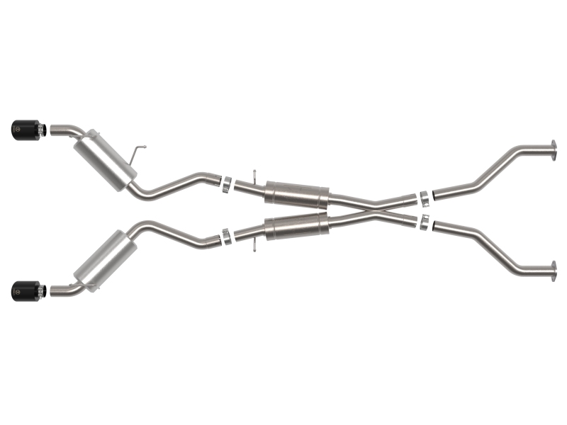 aFe Takeda Cat-Back Exhaust System Nissan 370Z 09-20 V6-3.7L- Black Tip - Image 2