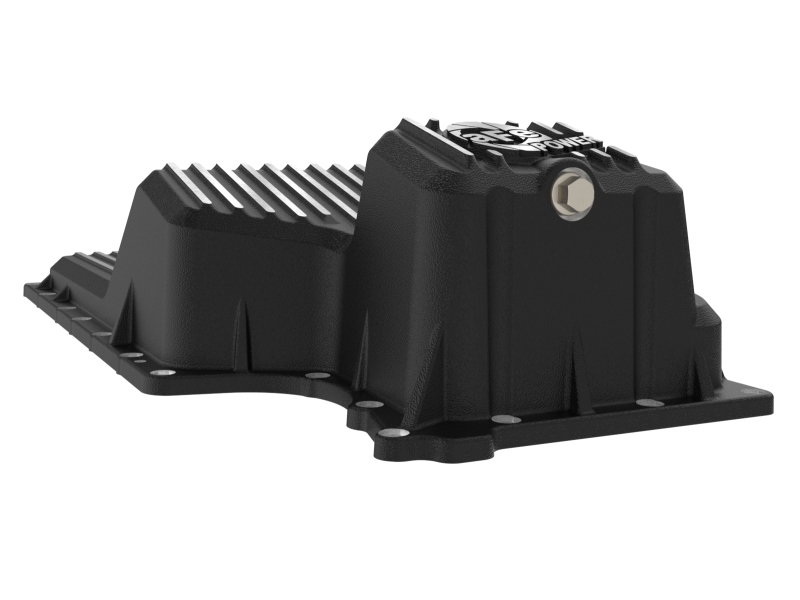 aFe 20-25 GM Trucks L6 3.0L Engine Oil Pan - Black w/ Machined Fins - Image 5