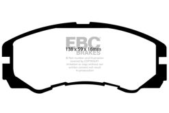 Alternative view of EBC 96-98 Acura SLX 3.2 Yellowstuff Front Brake Pads