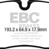 EBC 2016+ Jaguar F-Pace 2.0L TD (180) Greenstuff Front Brake Pads