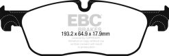 Alternative view of EBC 2016+ Jaguar F-Pace 2.0L TD (180) Yellowstuff Front Brake Pads