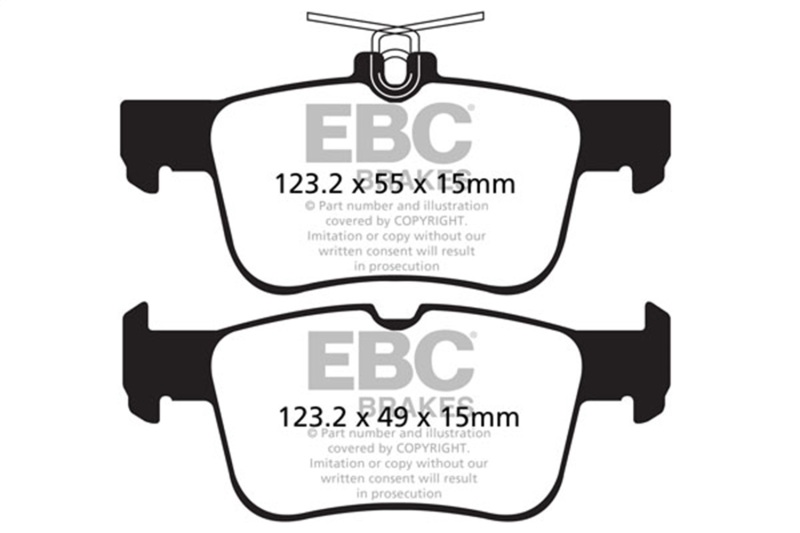 EBC 13+ Ford Fusion 1.6 Turbo Yellowstuff Rear Brake Pads - Image 2