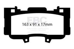 Alternative view of EBC 15+ Ford Mustang 2.3 Turbo Performance Pkg Yellowstuff Front Brake Pads