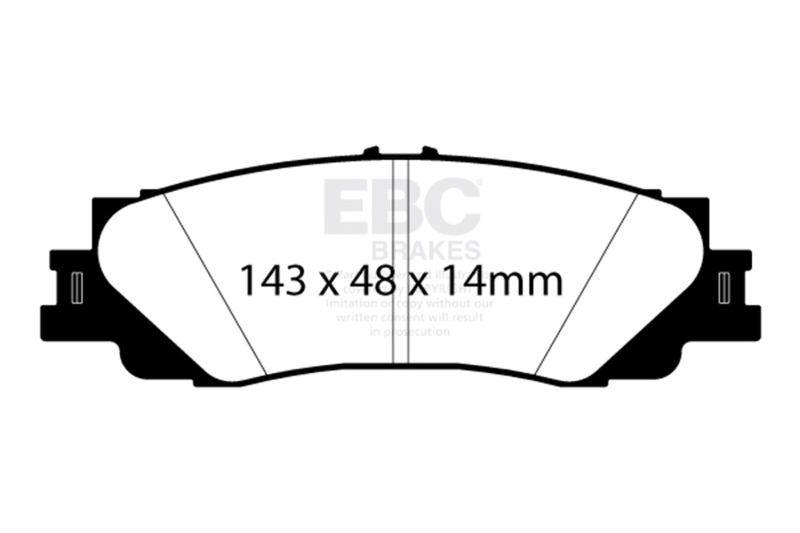 EBC 2022+ Lexus LX600 3.5TT Yellowstuff Rear Brake Pads - Image 2