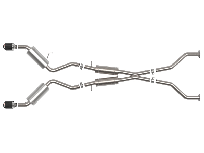aFe Takeda Cat-Back Exhaust System Nissan 370Z 09-20 V6-3.7L- Carbon Tip - Image 2