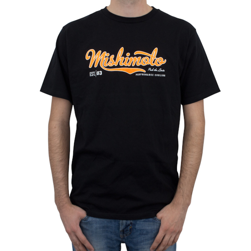 Mishimoto Mens Athletic Script Black T-Shirt - Large
