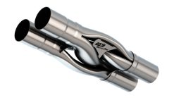 Borla Universal Hydroformed Switchfire X-Pipe 3in ID 3in OD Outlets W/O Notches