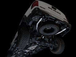 Alternative view of AWE Tuning 2025+ RAM 1500 RHO 3.0 I6 TT 0FG Dual Rear Exit Cat-Back Exhaust - Diamond Black Tips