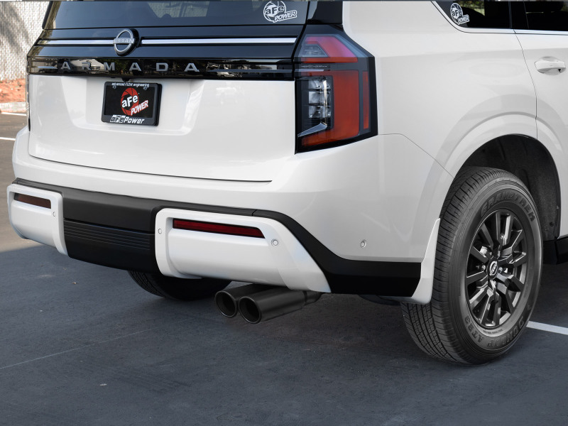 aFe Vulcan Series 3in Stainless Steel Cat-Back Exhaust w/ Black Tip Nissan Armada 25-26 V6-3.5L (tt) - Image 6