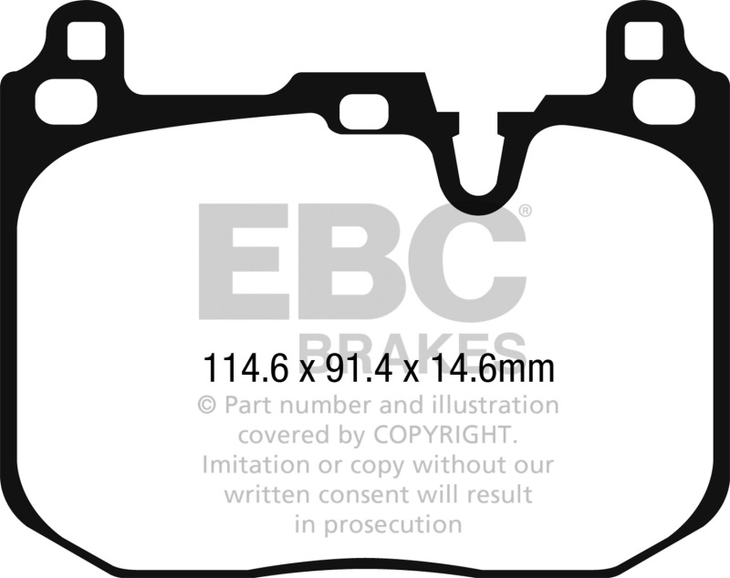 EBC 16-19 Mini Hardtop (F55) J.C Works 2.0T Bluestuff Front Brake Pads - Image 3
